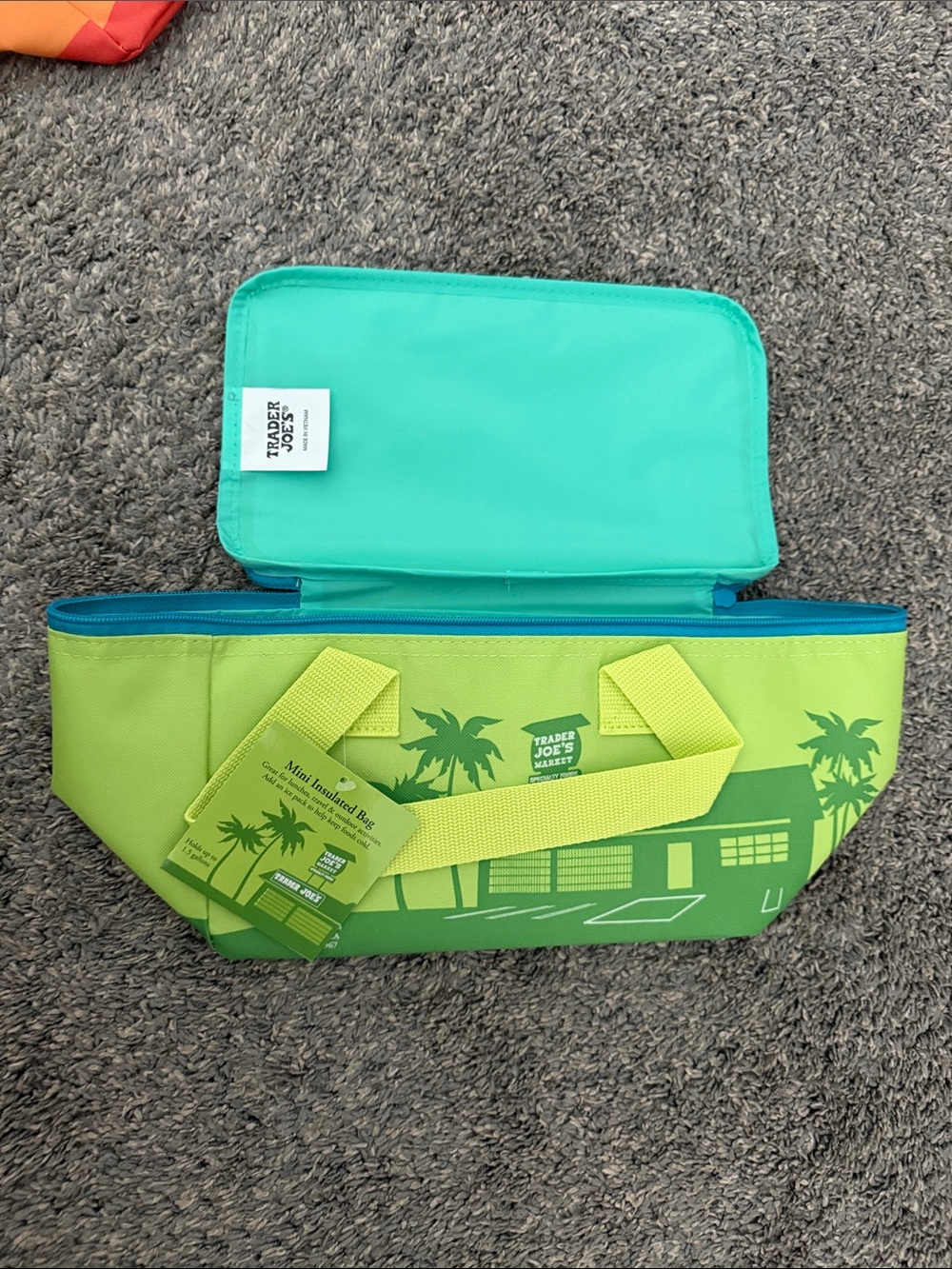 Trader Joe's Green Mini Insulated Tote Bag